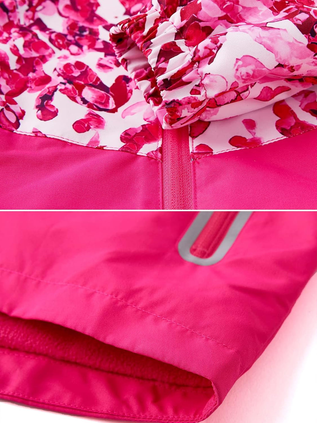 SERENYOU Mädchen Übergangsjacke Gefütterte Regenjacke mit Abtrennbare Kapuze 110 Stil 5, 110 Stil 5