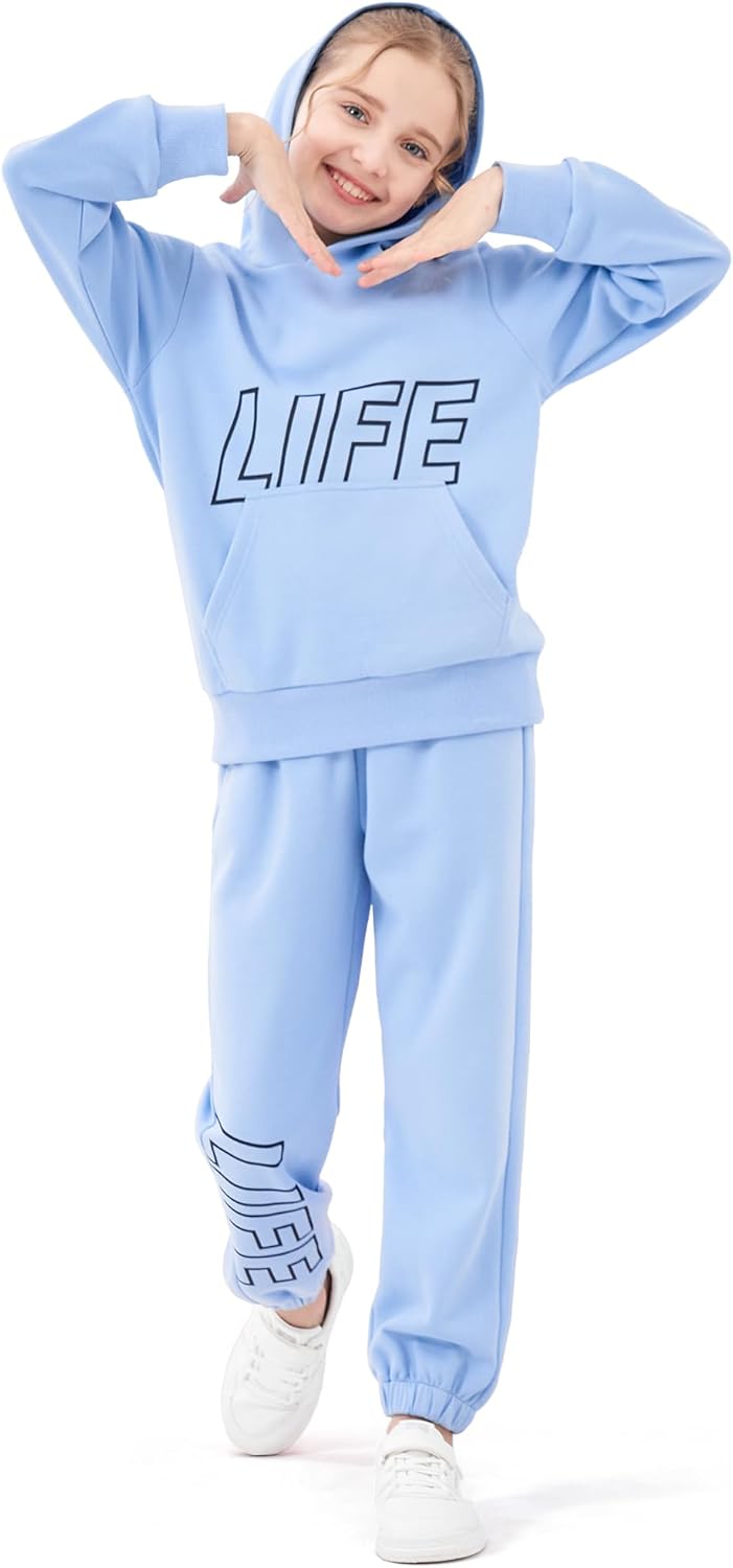 NATUST Kinder Trainingsanzug Jungen Mädchen Sportanzug 130 Blau, 130 Blau