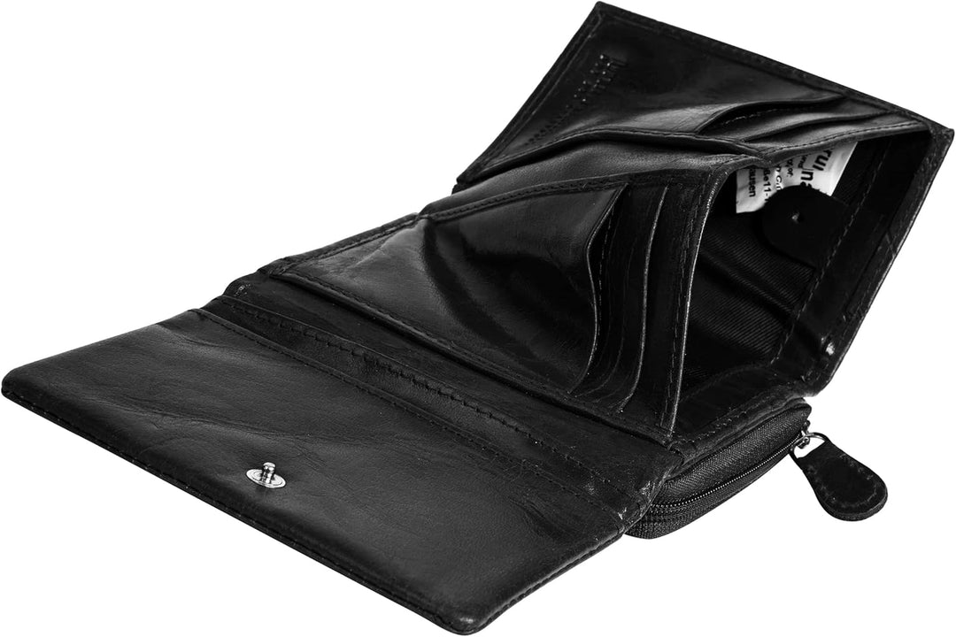bruno banani Geldbörse Echt Leder schwarz Damen - 021827, Schwarz
