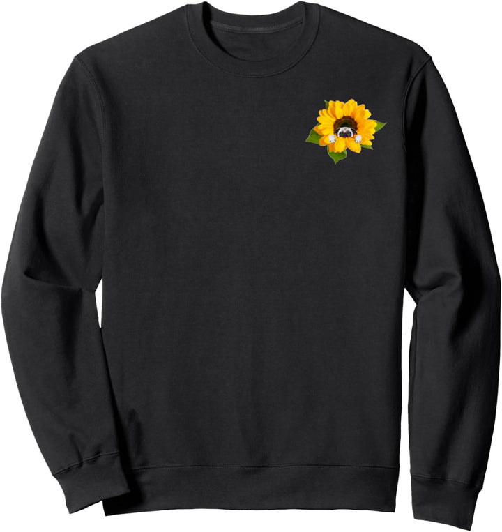 Hund in Ihrer Tasche, Blumen-Mops Sweatshirt