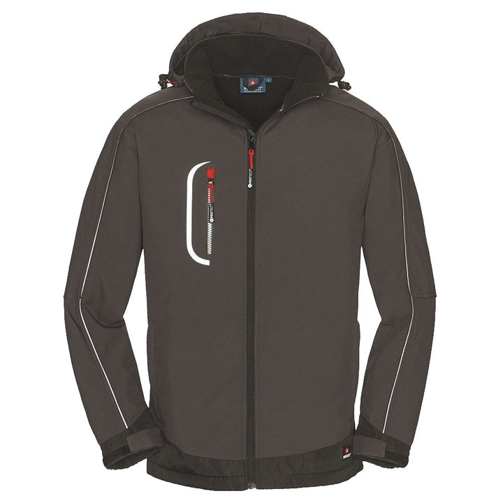 4Protect Softshell Jacke "Montana", 1 Stück, grau/schwarz, 3390-L