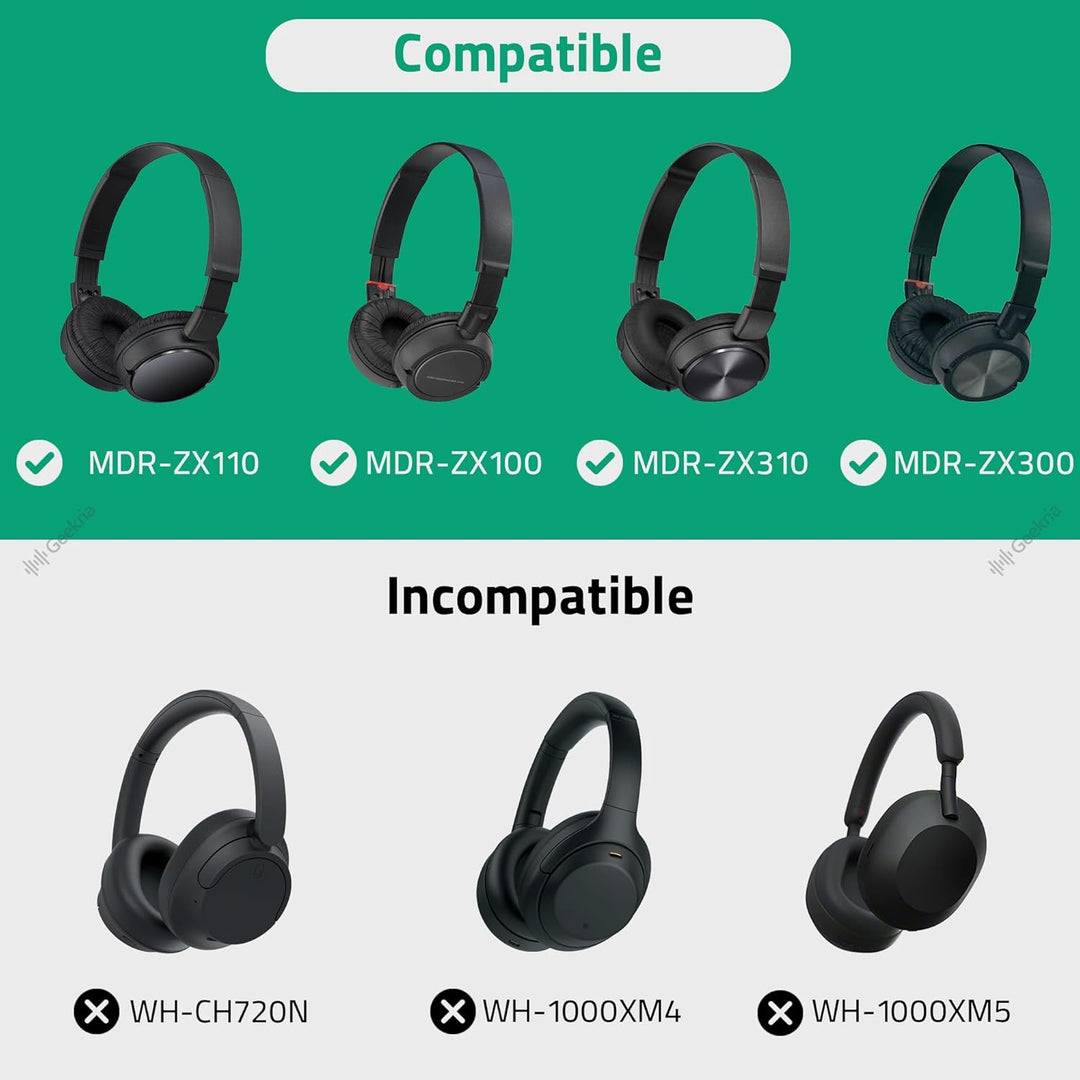 Geekria Shield Kopfhörer-Etui, kompatibel mit Sony MDR-ZX300, MDR-ZX110, MDR-ZX600, MDR-ZX330BT, Ers