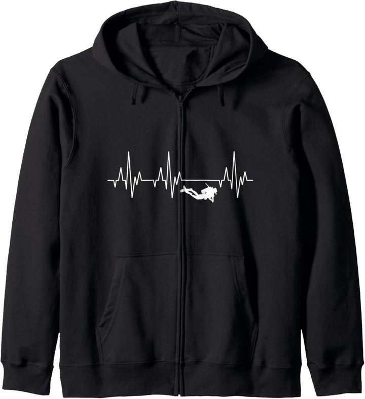 Tauchen Taucher Schnorcheln Tauchsport Herzschlag Fun Sport Kapuzenjacke