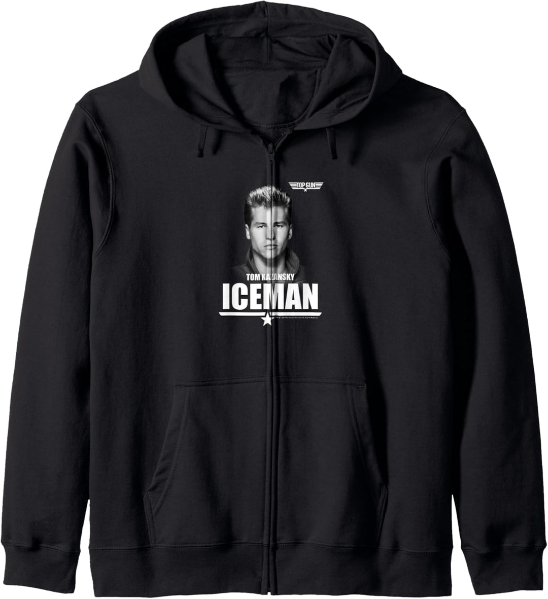 Top Gun Tom Kazansky The Iceman Portrait Kapuzenjacke