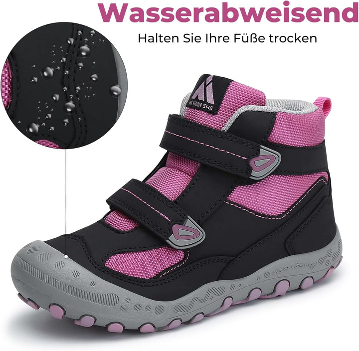 Mishansha Kinder Wanderschuhe Trekking Wanderstiefel Outdoor Trekkingschuhe 30 EU Erikaviolett, 30 E