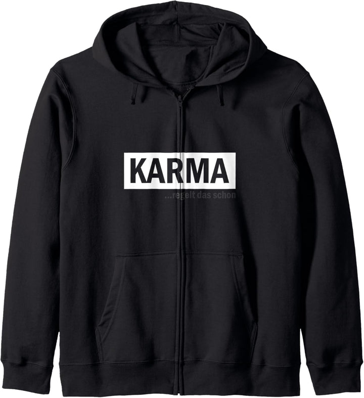 Lustiger Spruch - Karma regelt das schon Geschenk Kapuzenjacke