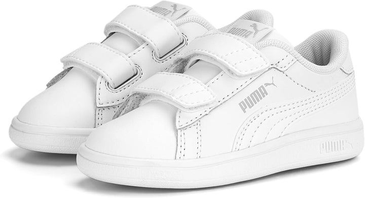 PUMA Unisex Baby Smash 3.0 L V Inf Sneaker 20 EU Puma White Cool Light Gray, 20 EU Puma White Cool L