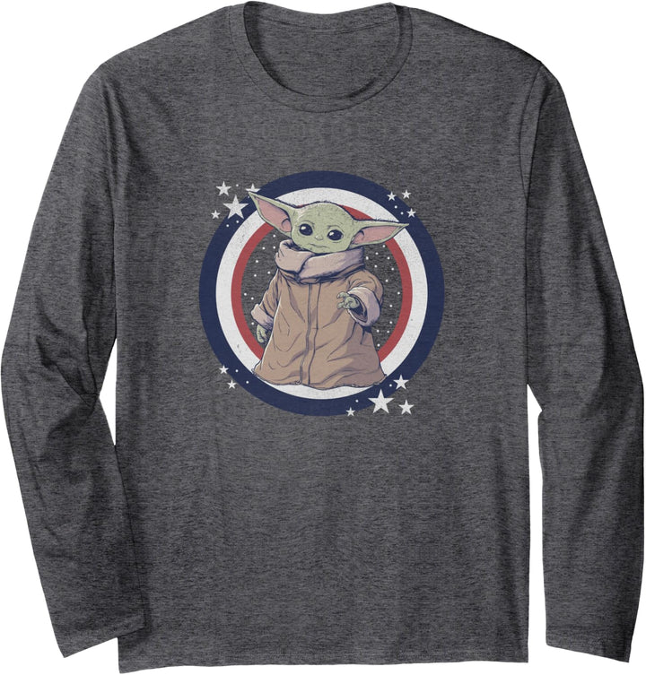 Star Wars: The Mandalorian Fourth Of July Grogu Patriot Langarmshirt