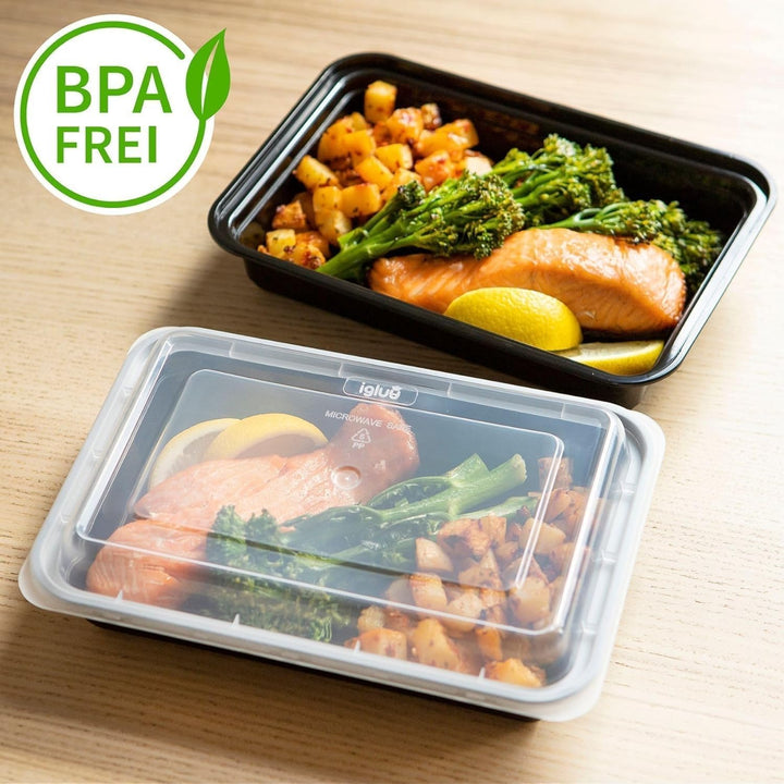 [30er Pack] 1-Fach Meal Prep Container Von Igluu - Essensbox, Lunchbox Mikrowellengeeignet, Spülmasc