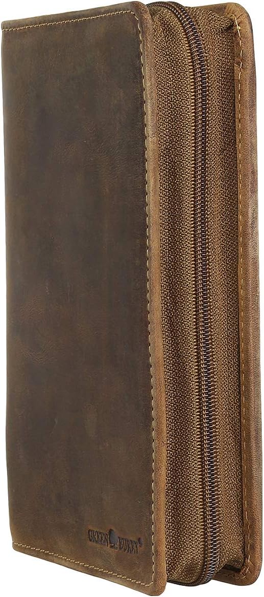 Greenburry Vintage Leder Stifteetui Federmäppchen Stiftemappe Mäppchen 1574-25