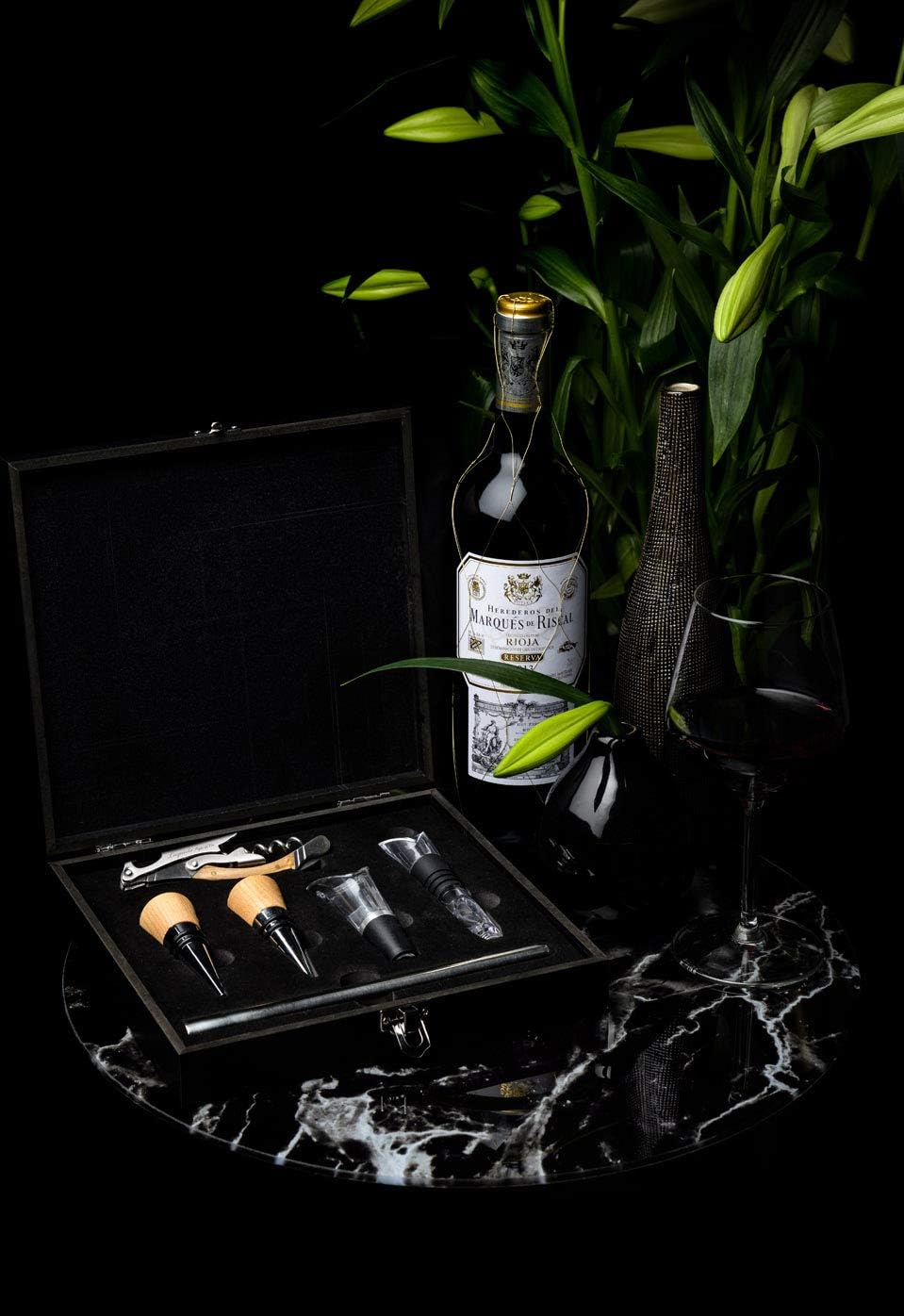 Laguiole Style de Vie Korkenzieher-Set, Sommelier-Set, 6-teilig,