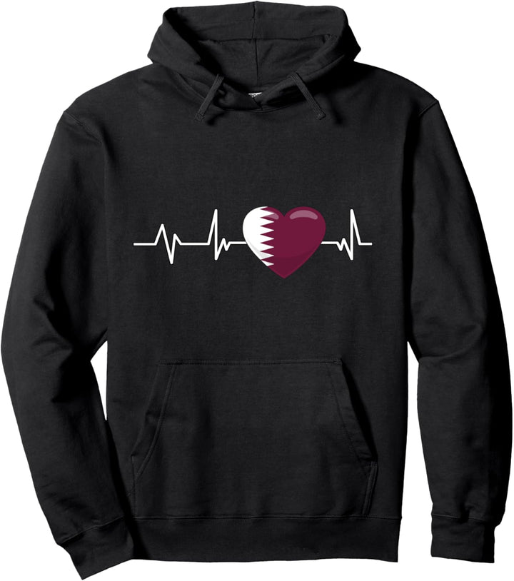 Katar Herzschlag Reise Geschenk Katar Pullover Hoodie