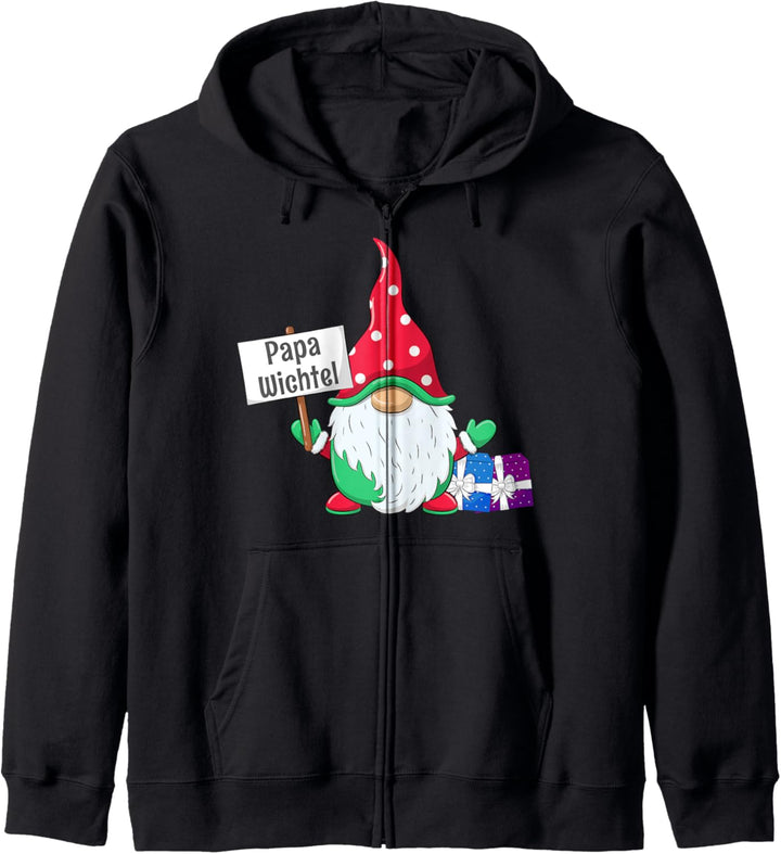 Papa Wichtel Partnerlook Familien Outfit Männer Weihnachten Kapuzenjacke