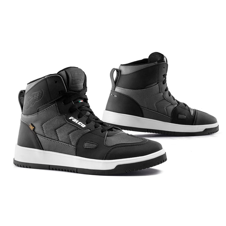 FALCO Harlem Motorrad Schuhe Grau Schwarz 43 EU, Grau Schwarz 43 EU