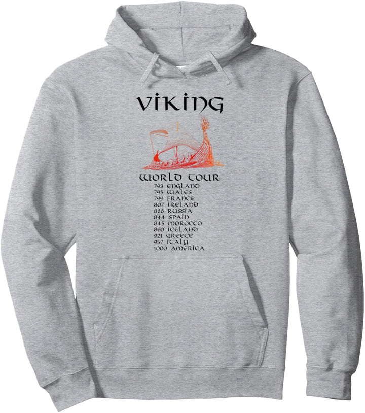 Viking World Tour Gifts For Brave Norse Viking Warriors Pullover Hoodie