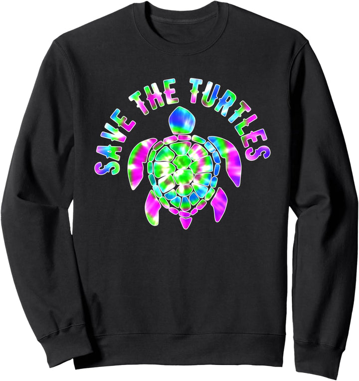 Rette die Schildkröten - Regenbogenfarbe Meeresschildkröten Sweatshirt