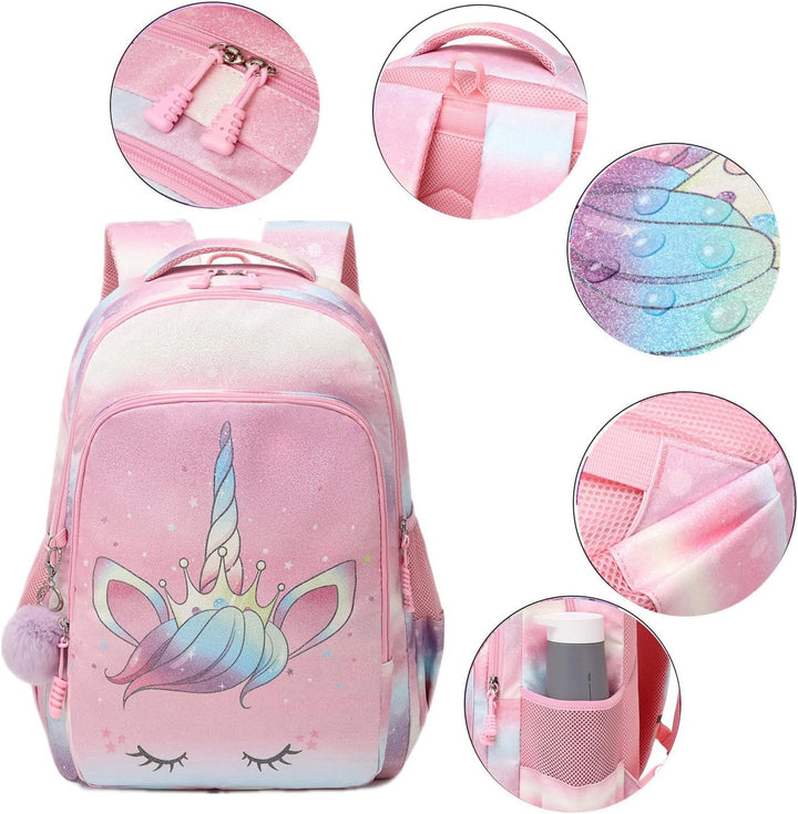 Jumpopack Schulrucksack Kinder Einhorn Schulranzen Kinderrucksack Regenbogen Kinder Schultasche Schu