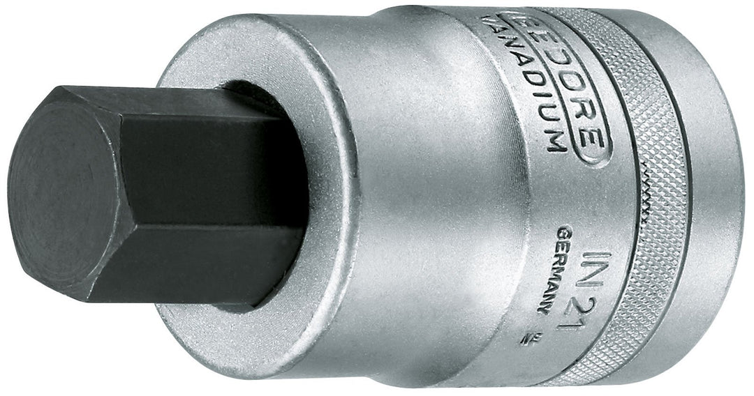 Steckschlüsseleinsatz IN 21 1 Zoll Innen-6-kant SW 22mm L.90mm GEDORE 22 mm, 22 mm