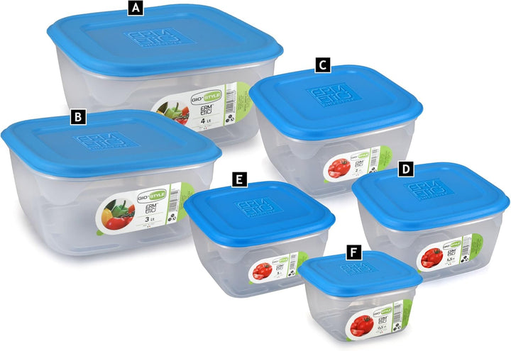 GioStyle luftdicht, quadratisch, Blau – Container 4.0 L