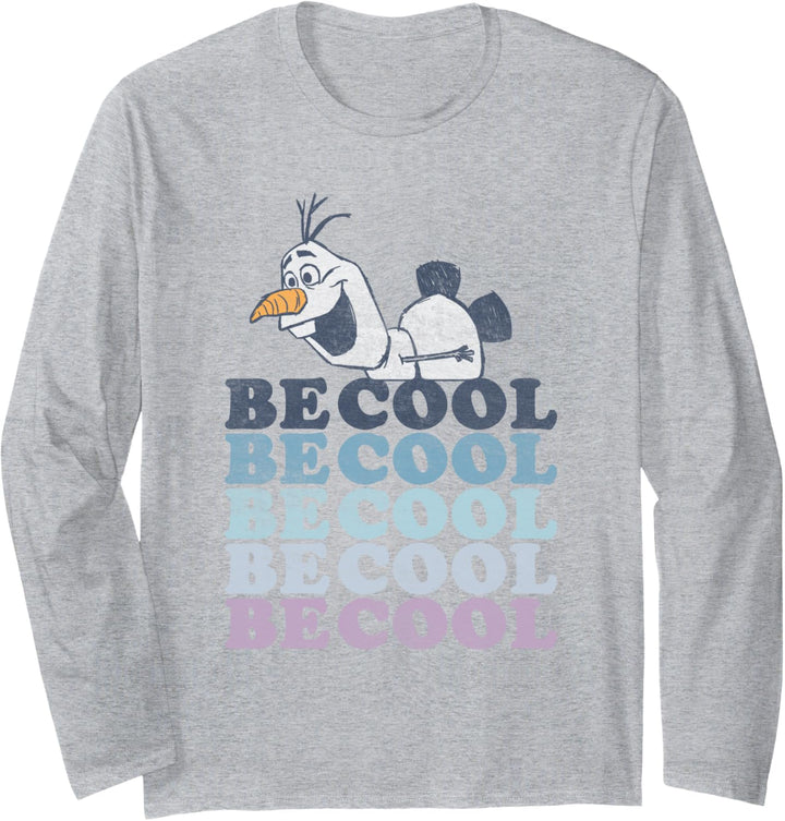 Disney Frozen 2 Olaf Be Cool Colorful Word Stack Langarmshirt