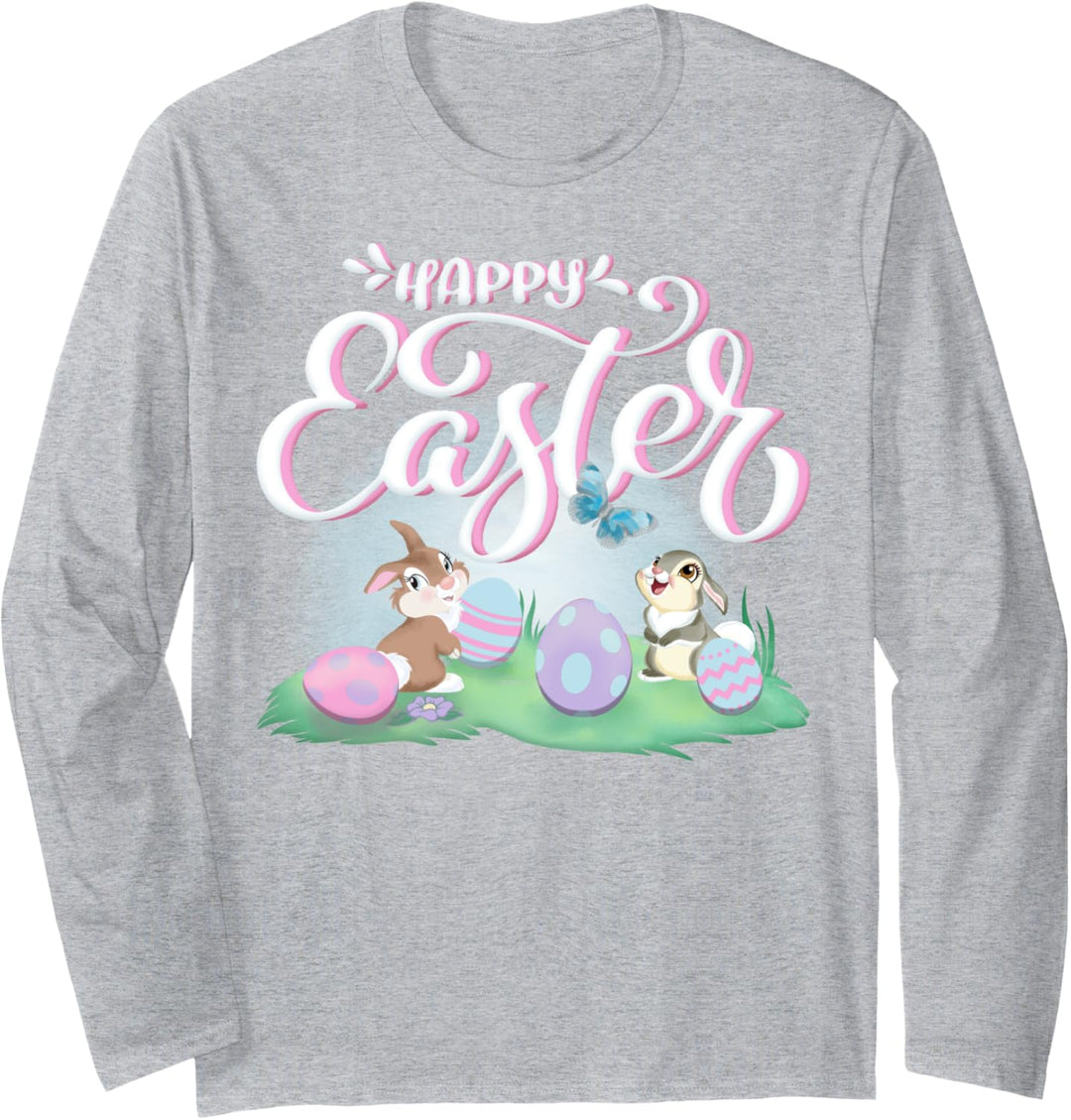Disney Bambi Happy Ostern Thumper &amp; Miss Bunny Vintage Logo Langarmshirt