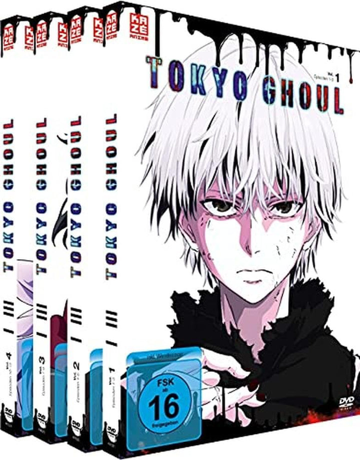 Tokyo Ghoul - Staffel 1 - Gesamtausgabe - Bundle - Vol. 1-4 - [DVD], DVD