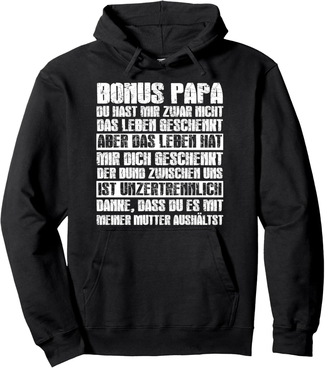 Bonus Papa Stiefpapa Stiefvater Pullover Hoodie