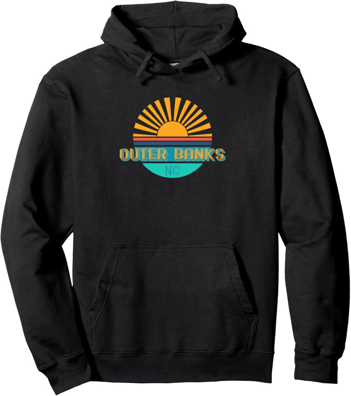 North Carolina Ocean Horizon Retro Sunset NC OBX-Aussenbanken Pullover Hoodie