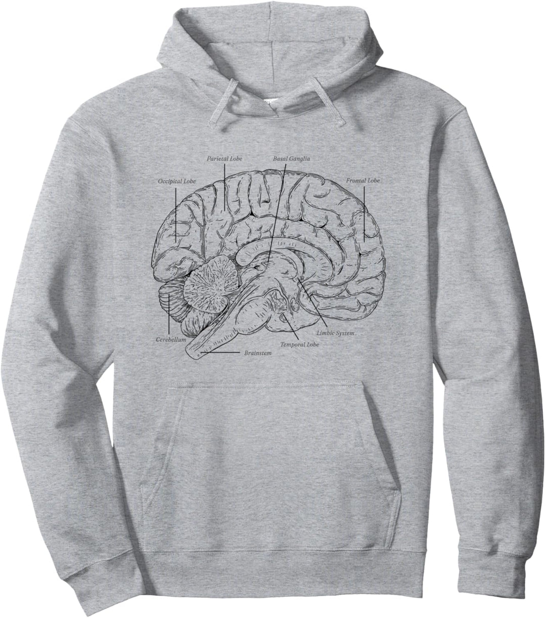 Anatomie Gehirn Teile des Gehirns Neurologie Pullover Hoodie