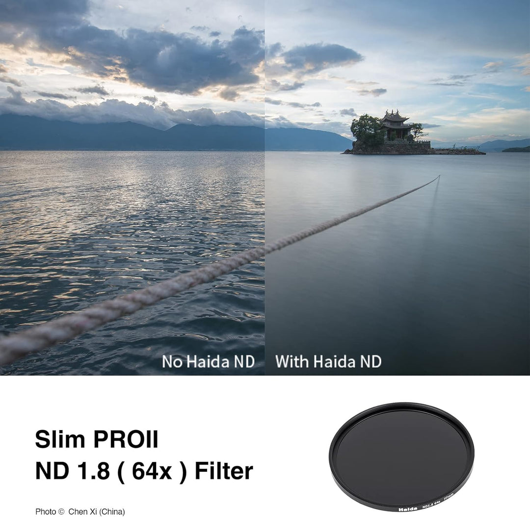 Haida 82 mm ND64-Filter, 6 Blendenstufen, Neutraldichtefilter, mehrschichtige Objektivfilter (PROII-