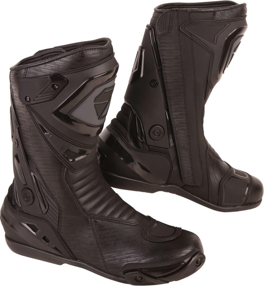 Modeka Yron Motorradstiefel, schwarz, 45 45 EU Schwarz, 45 EU Schwarz