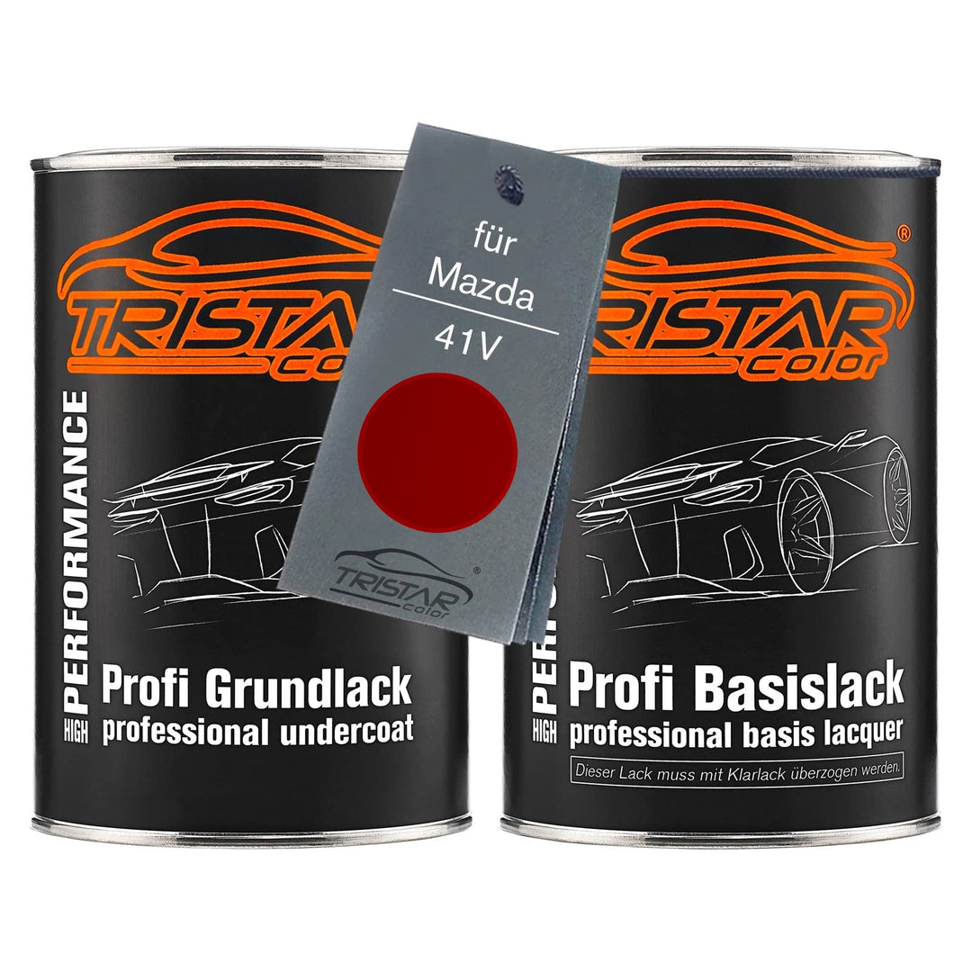 TRISTARcolor Autolack Set Dose spritzfertig für Mazda 41V Soul Red Metallic/Rubinrot Metallic Grundl