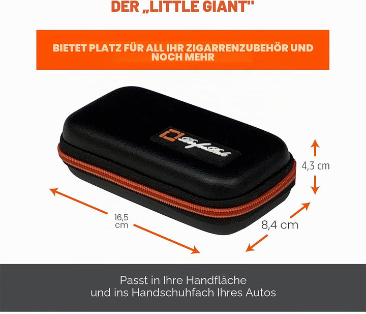 Perfec - PerfecPak Kompaktes Zigarrenzubehör-Etui – Reisetasche für Zigarrenwerkzeuge, Schwarz, 1 Co
