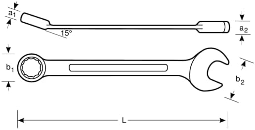 Bahco 1RM-27 Knarren-Ring-Maulschluessel 27mm