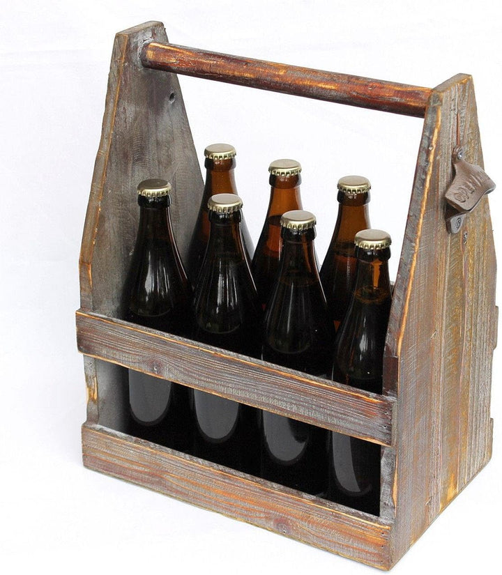 DanDiBo Bierträger mit Flaschenöffner 5087 Bierkiste aus Holz 38 cm Flaschenträger
