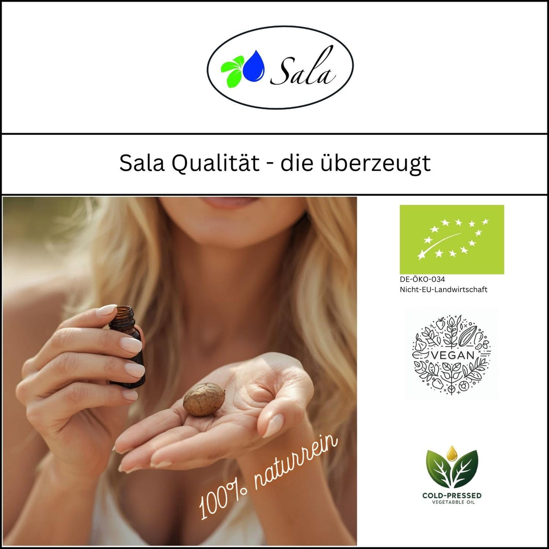 Sala Arganöl kaltgepresst ungeröstet food grade BIO 1 L 1000 ml Glasflasche Arganöl kaltgepresst bio