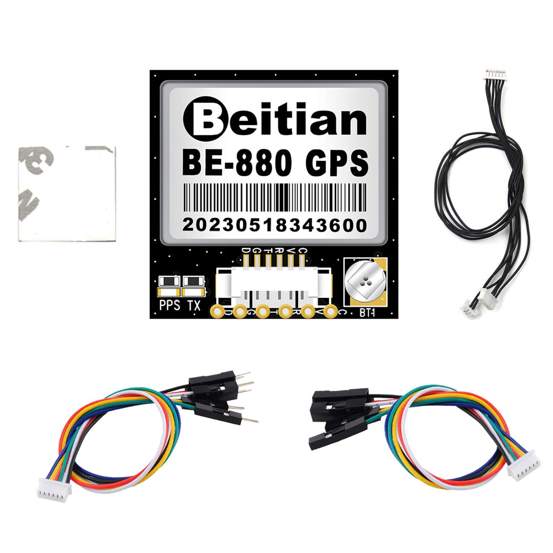 Geekstory BE-880 GPS Receiver Module with Flash HMC5883L Compass 10th Chip GPS Antenna TTL Level 384
