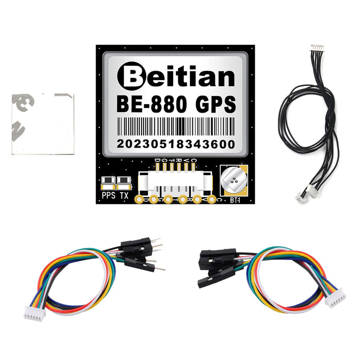 Geekstory BE-880 GPS Receiver Module with Flash HMC5883L Compass 10th Chip GPS Antenna TTL Level 384