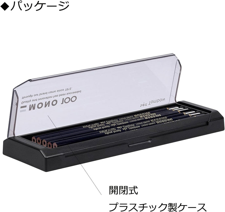 Tombow MONO-100-7H Bleistift Mono 100 Härtegrad 7H, 12-er Set, Härtegrad 7H