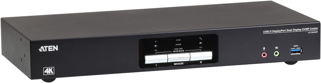 ATEN 2-Port USB 3.0 4K displayPort, Schwarz