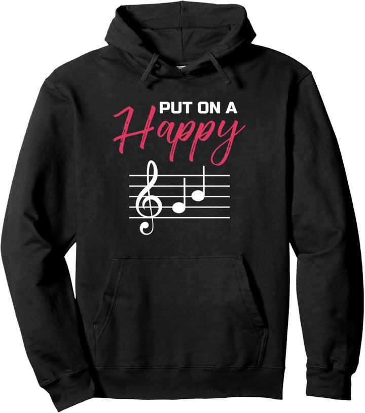 Music Gift Happy Face Musician Music Teacher Pullover Hoodie