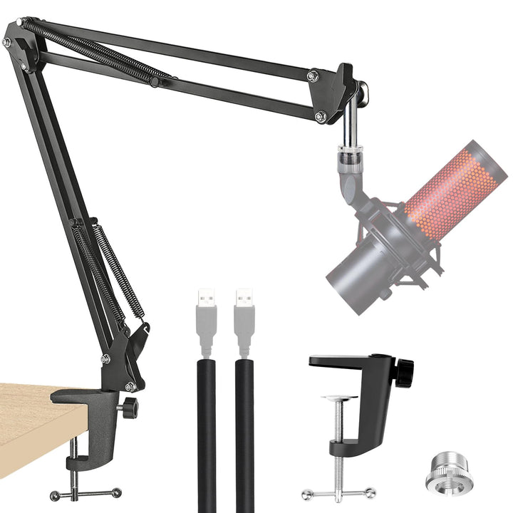 YOUSHARES Mikrofonarm für HyperX QuadCast 2/2 S - Profi Mic Arm mit Kabelklemme kompatibel mit Hyper