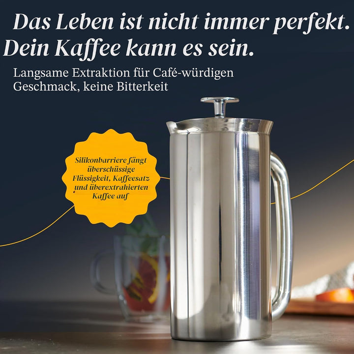 ESPRO P7 French Press Kaffeebereiter – Doppelwandig isoliert aus Edelstahl mit Mikrofilter, 950 ml,