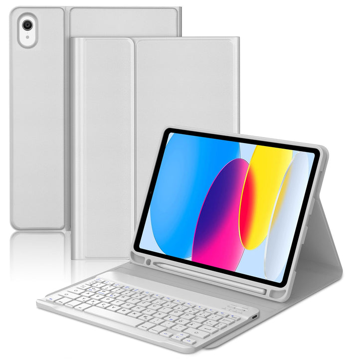 Hülle mit Tastatur für iPad 11/10 Generation (2025/2022, 11/10,9") – Bluetooth 5.0 Keyboard, QWERTZ