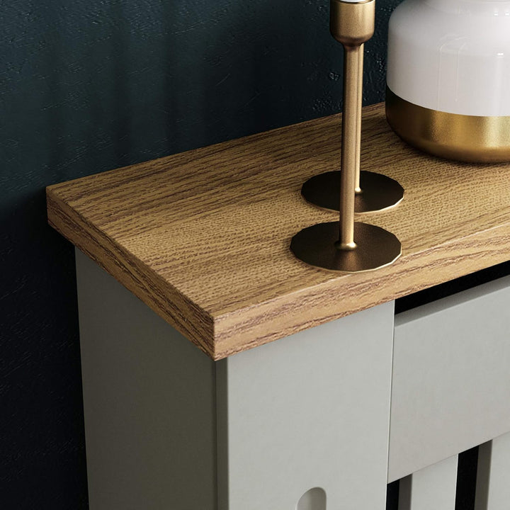 Vida Designs Arlington Heizkörperabdeckung Olive Grey - Extra Gross - Modern Shaker Style Vertical S