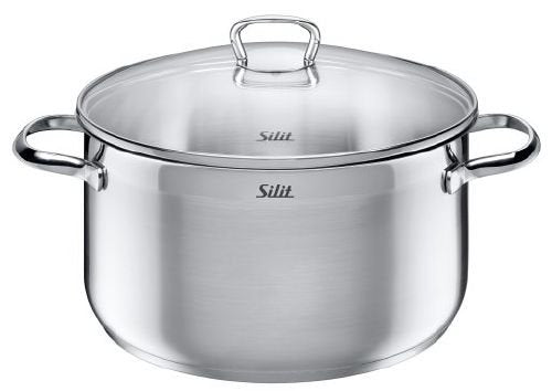 Silit Fleischtopf 16 cm 2 Liter Toskana Schüttrand Glasdeckel Edelstahl teilmattiert induktionsgeeig