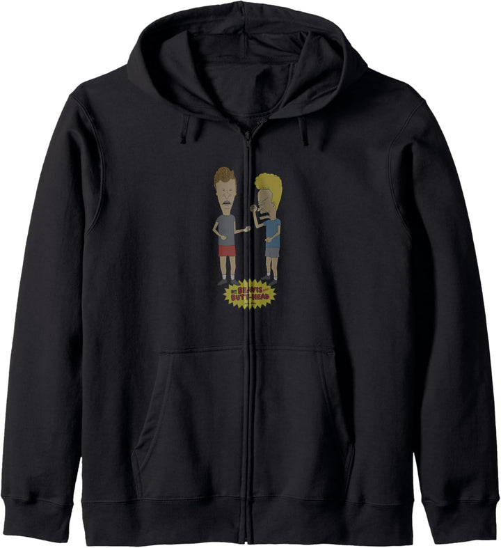 Beavis and Butt-Head Breaking The Law Portrait Logo Kapuzenjacke