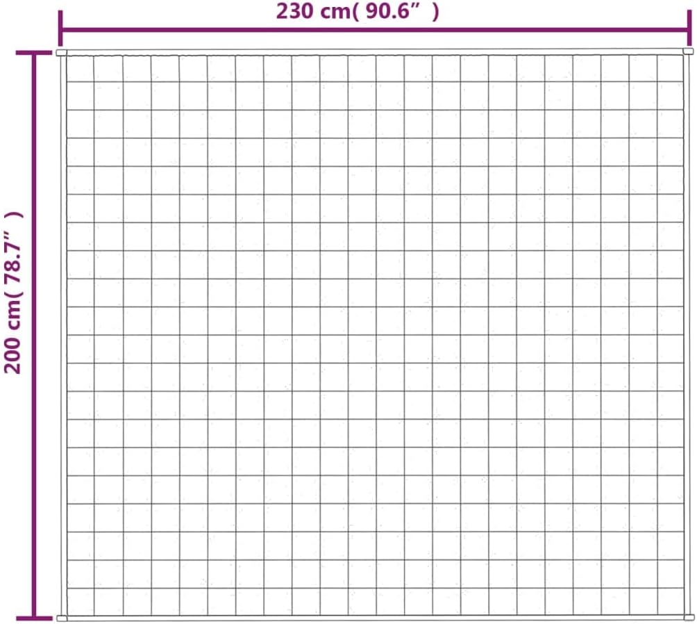 Brokky Gewichtsdecke Grau 200x230 cm 9 kg Stoff Entspannungsdecke Schwere Decke zum Schlafen Erwachs