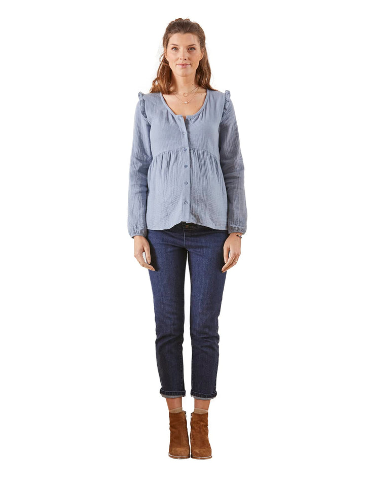 Vertbaudet Bluse, Schwangerschaft & Stillzeit 32 Blau, 32 Blau