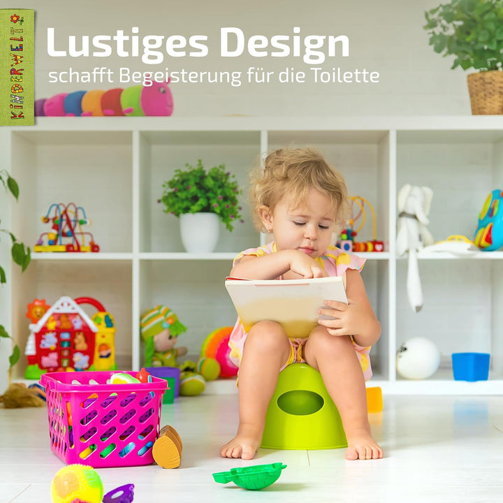 KiNDERWELT Premium Toilettensitz für Kinder und Babys, Disney Winnie Pooh Design in Weiss, Töpfchen